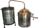   Panka duplafalú 30 L-es pálinkafőző horganyzott, spirálcsöves 50 L-es hűtővel